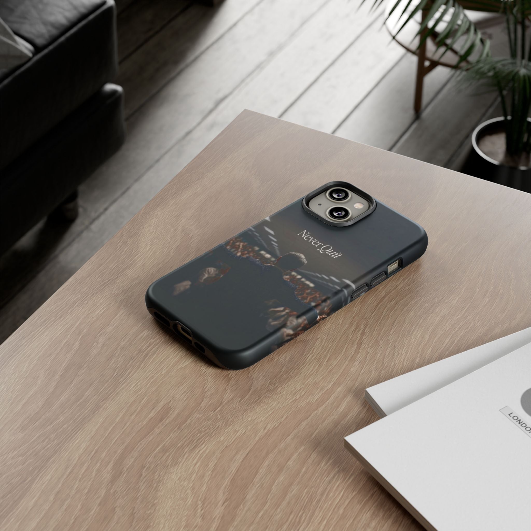 Never Quit Phone Case — Leader Crowd Dark Inspirational