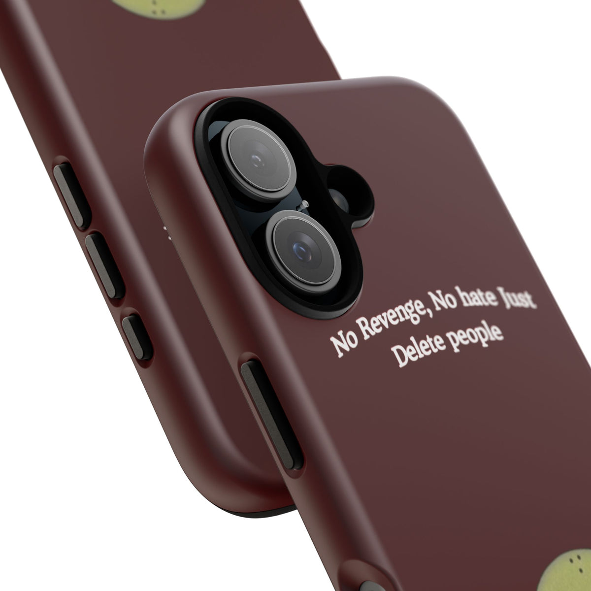 No Revenge No Hate Just Delete People Phone Case — Alien Dark Red