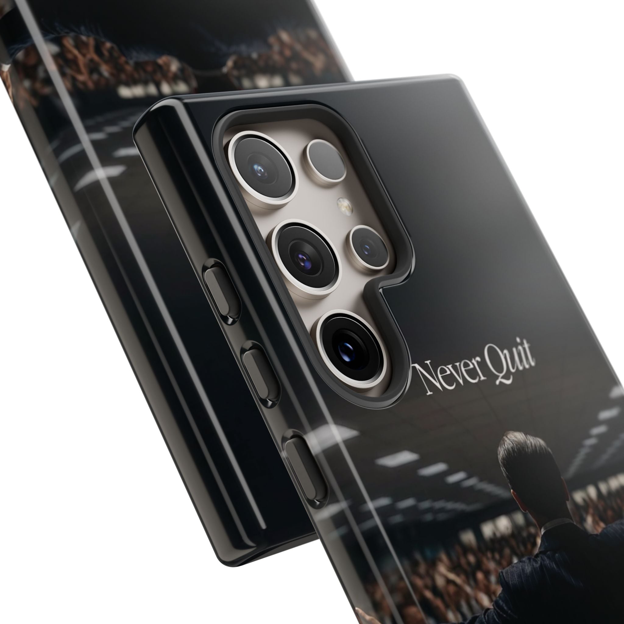 Never Quit Phone Case — Leader Crowd Dark Inspirational