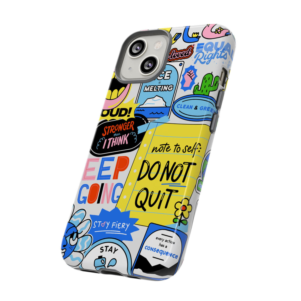 Optimist's Collage Phone Case — Colorful Positive Aesthetic