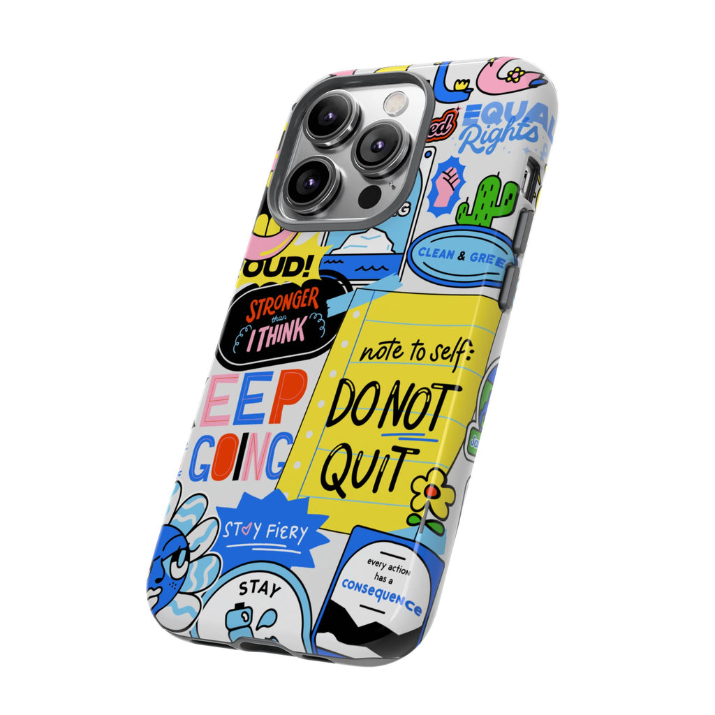 Optimist's Collage Phone Case — Colorful Positive Aesthetic