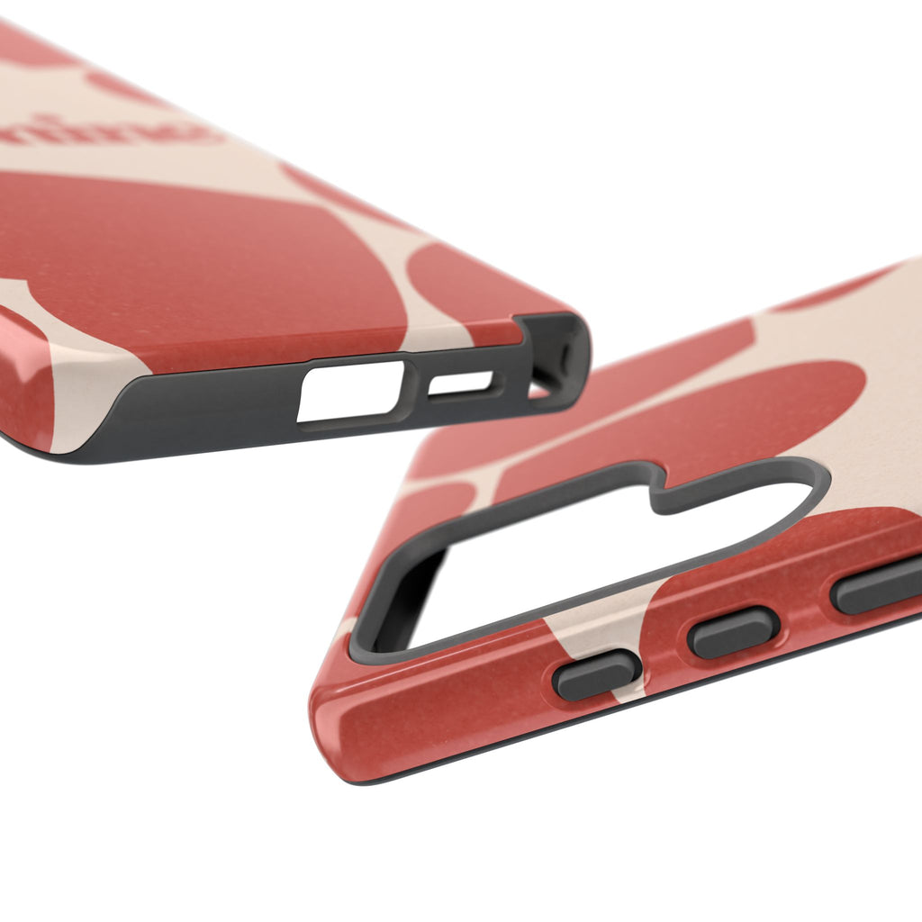 Be Mine Phone Case — Retro Hearts Terracotta Cream Romantic