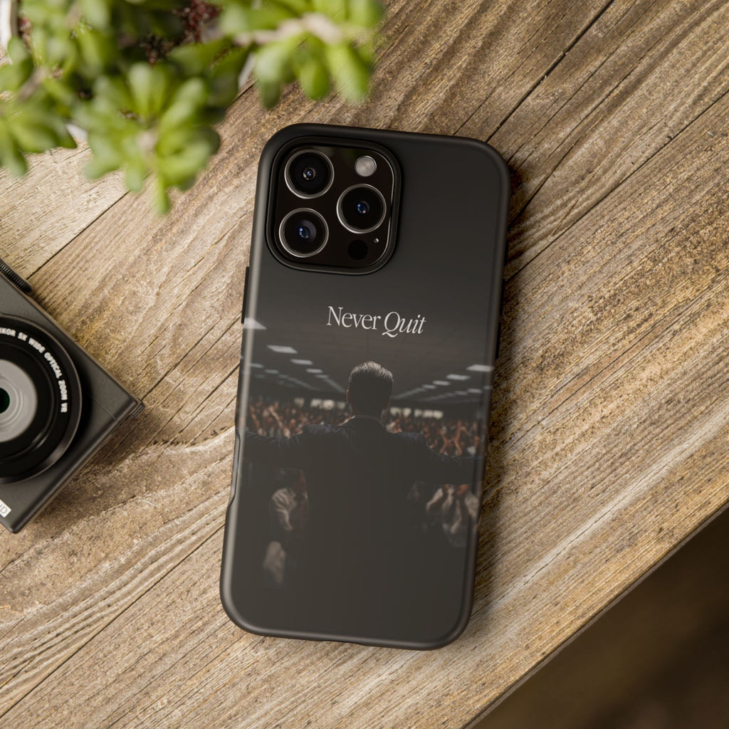 Never Quit Phone Case — Leader Crowd Dark Inspirational
