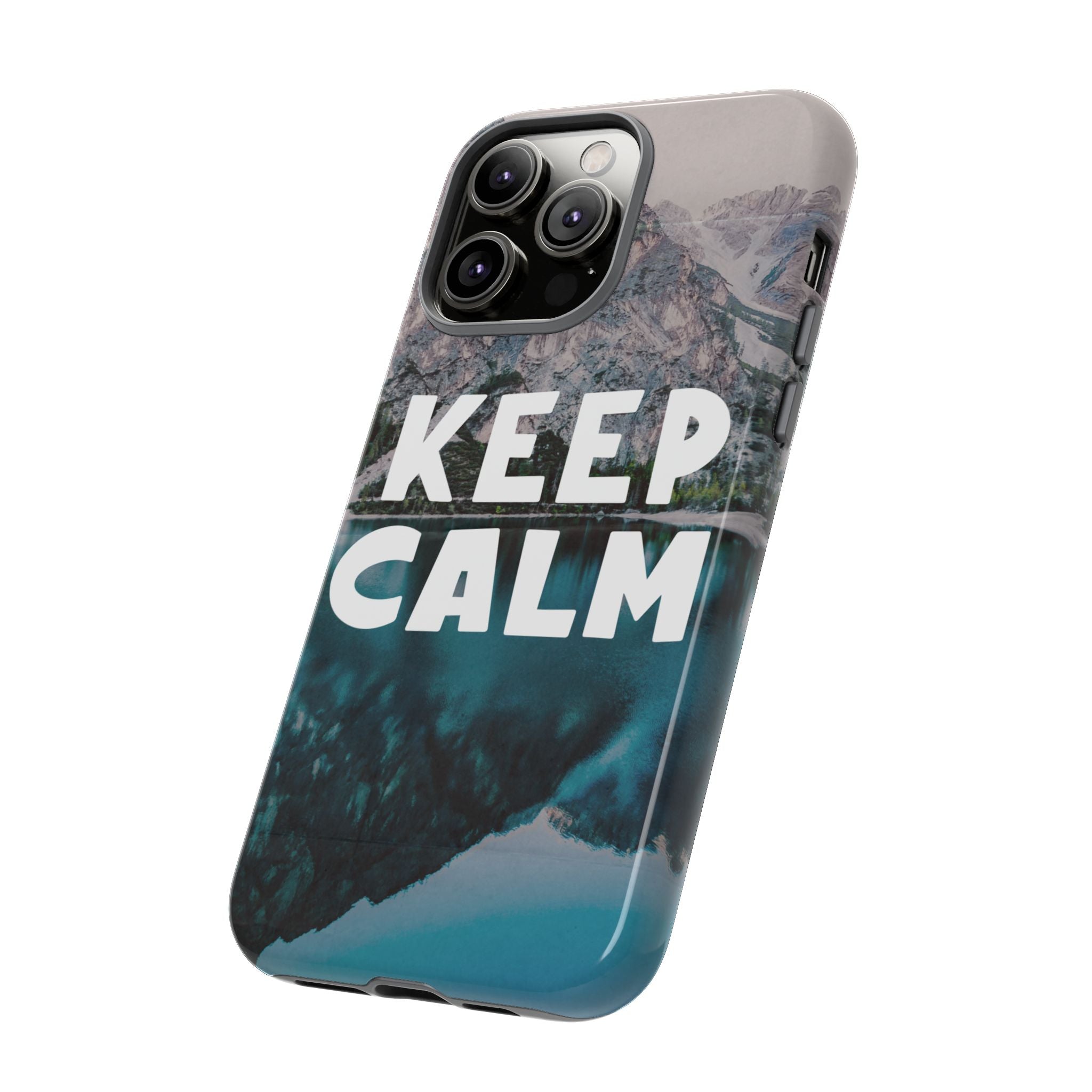 Keep Calm Phone Case — Minimalist Word Art Cover