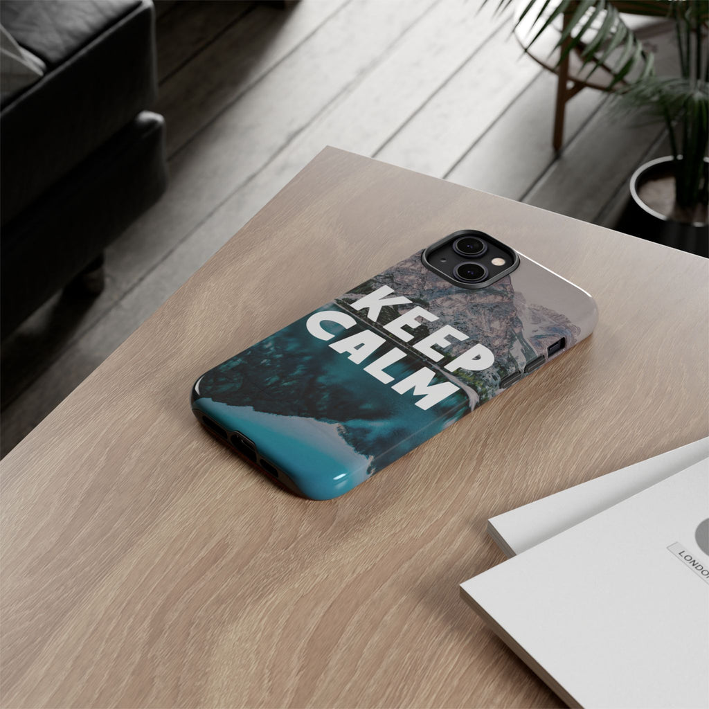 Keep Calm Phone Case — Minimalist Word Art Cover