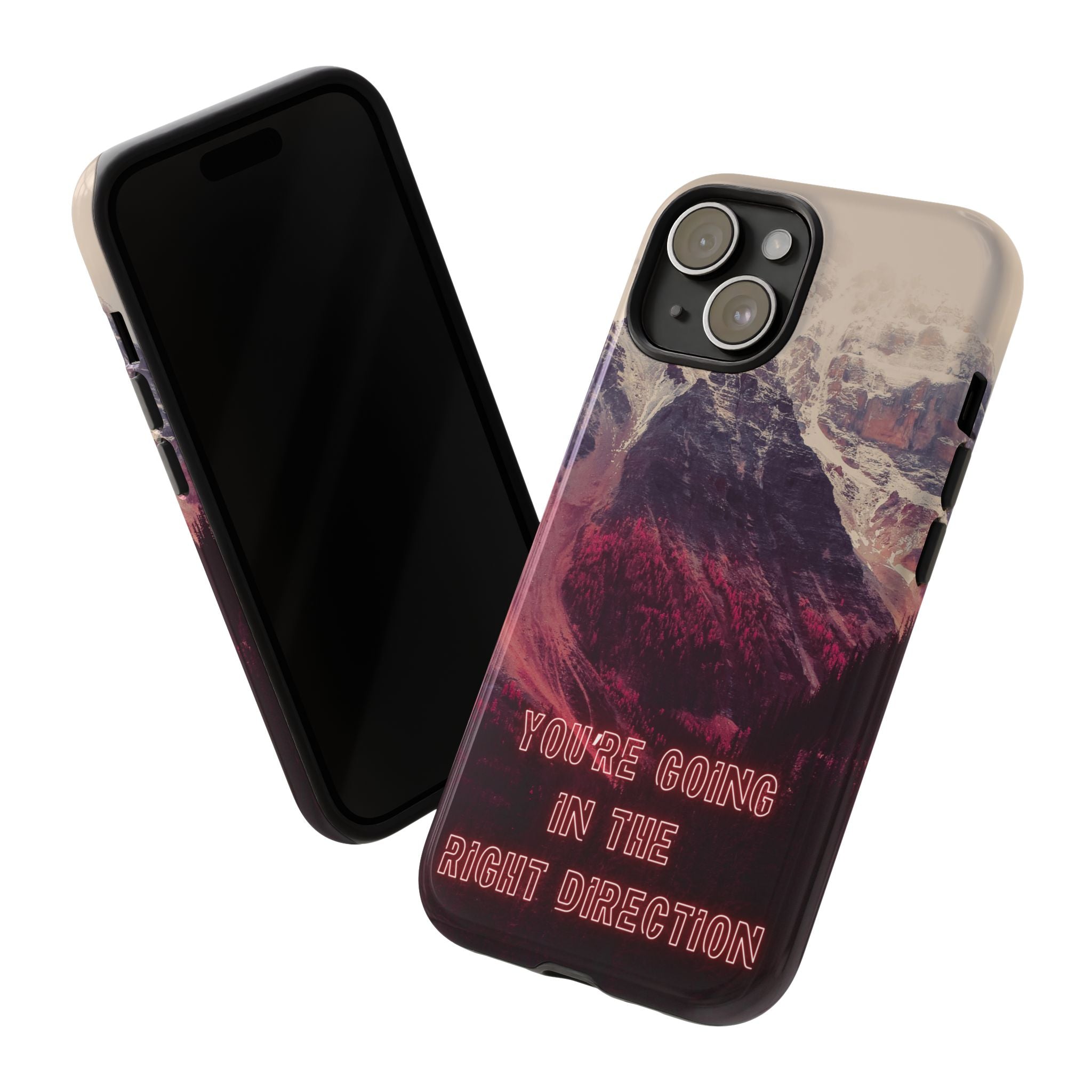 PEAK Motivational Phone Case — Word Art Minimal Design