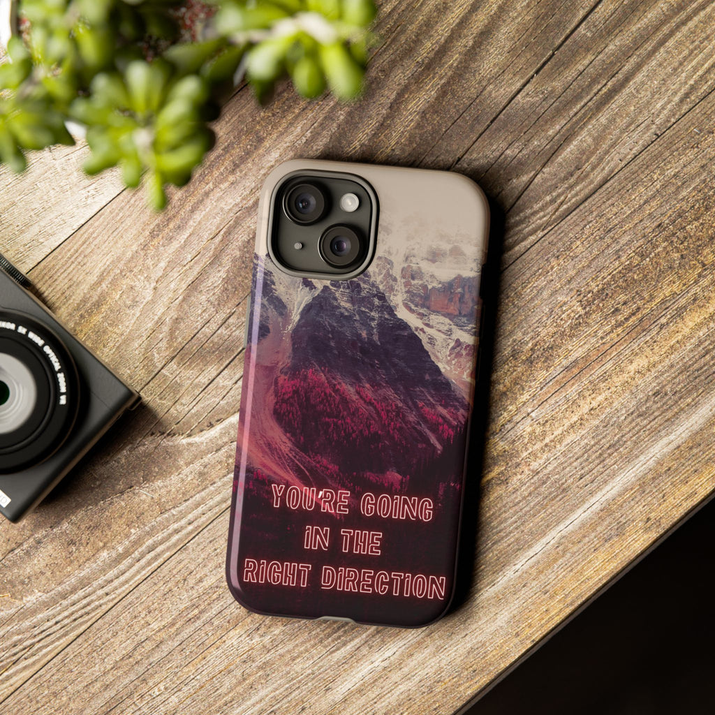 PEAK Motivational Phone Case — Word Art Minimal Design