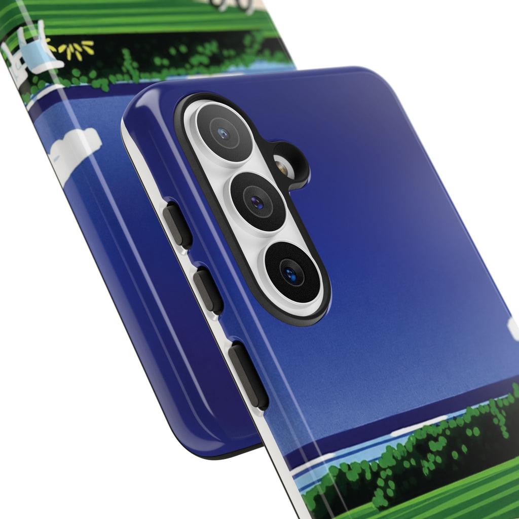 Poolside Phone Case — Bold Blue Summer Art Illustration
