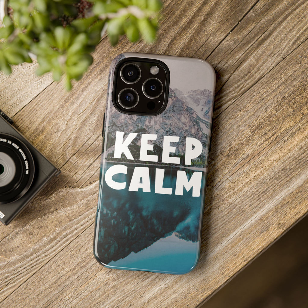 Keep Calm Phone Case — Minimalist Word Art Cover