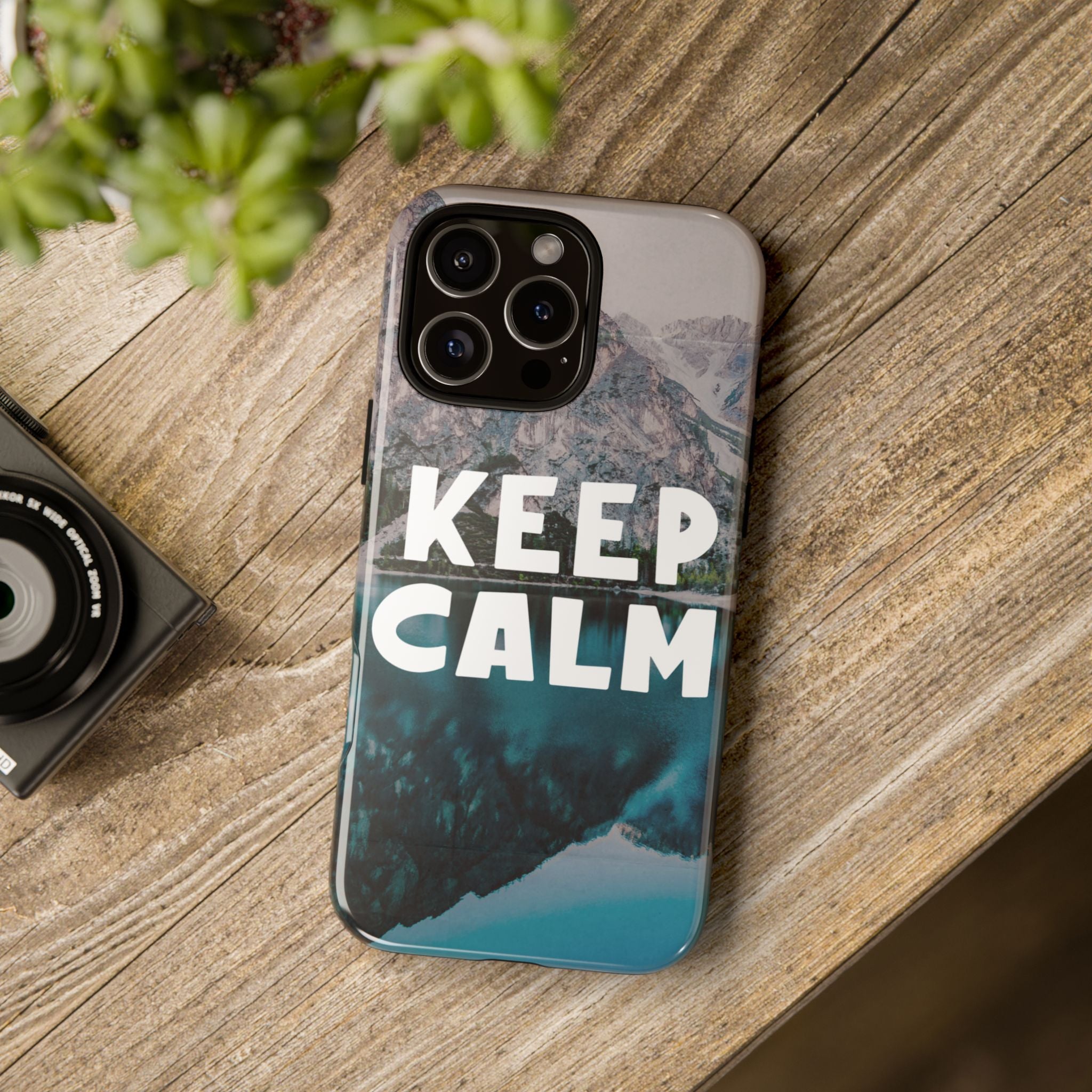 Keep Calm Phone Case — Minimalist Word Art Cover