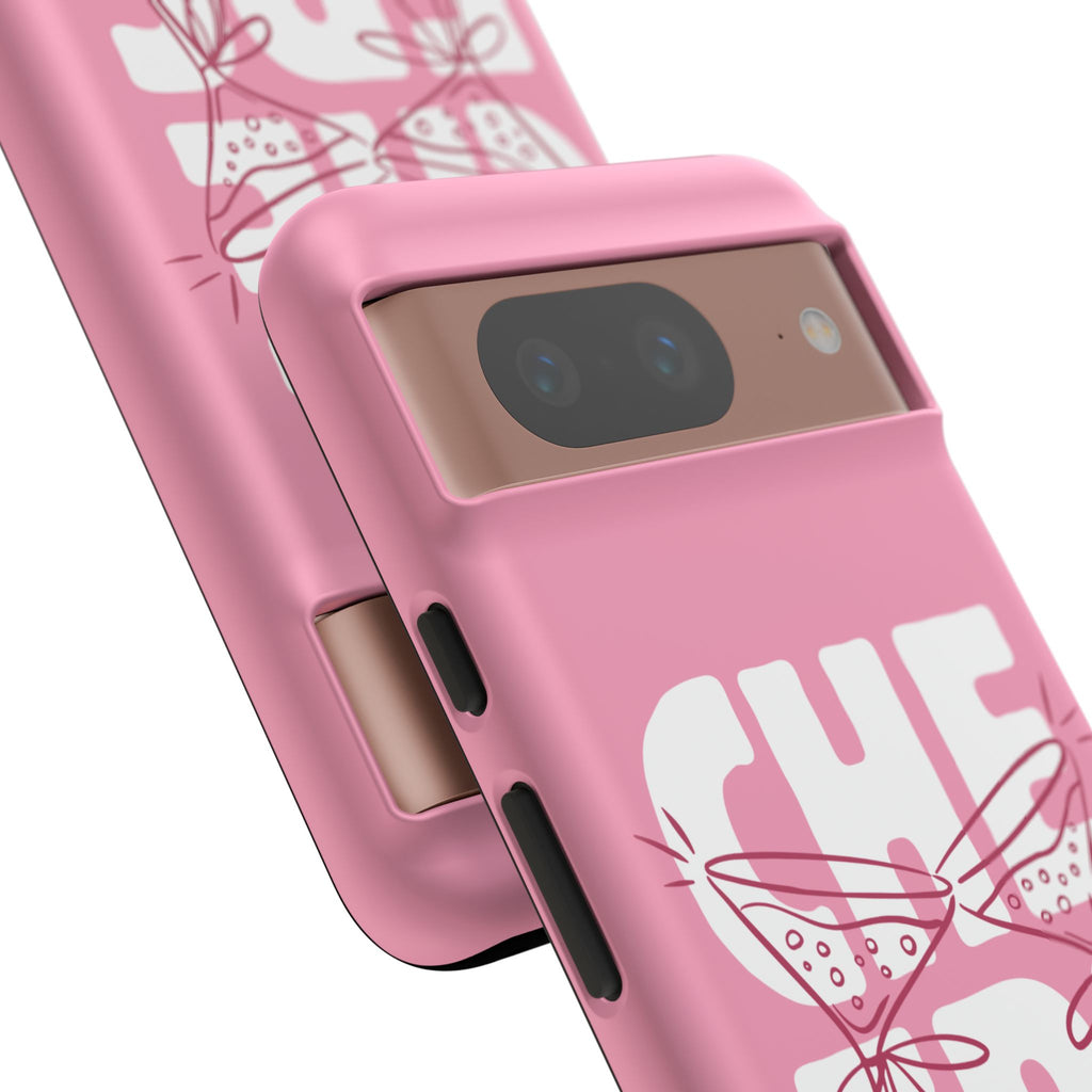 Cheers Phone Case — Pink Martini Glasses Bold Bubblegum