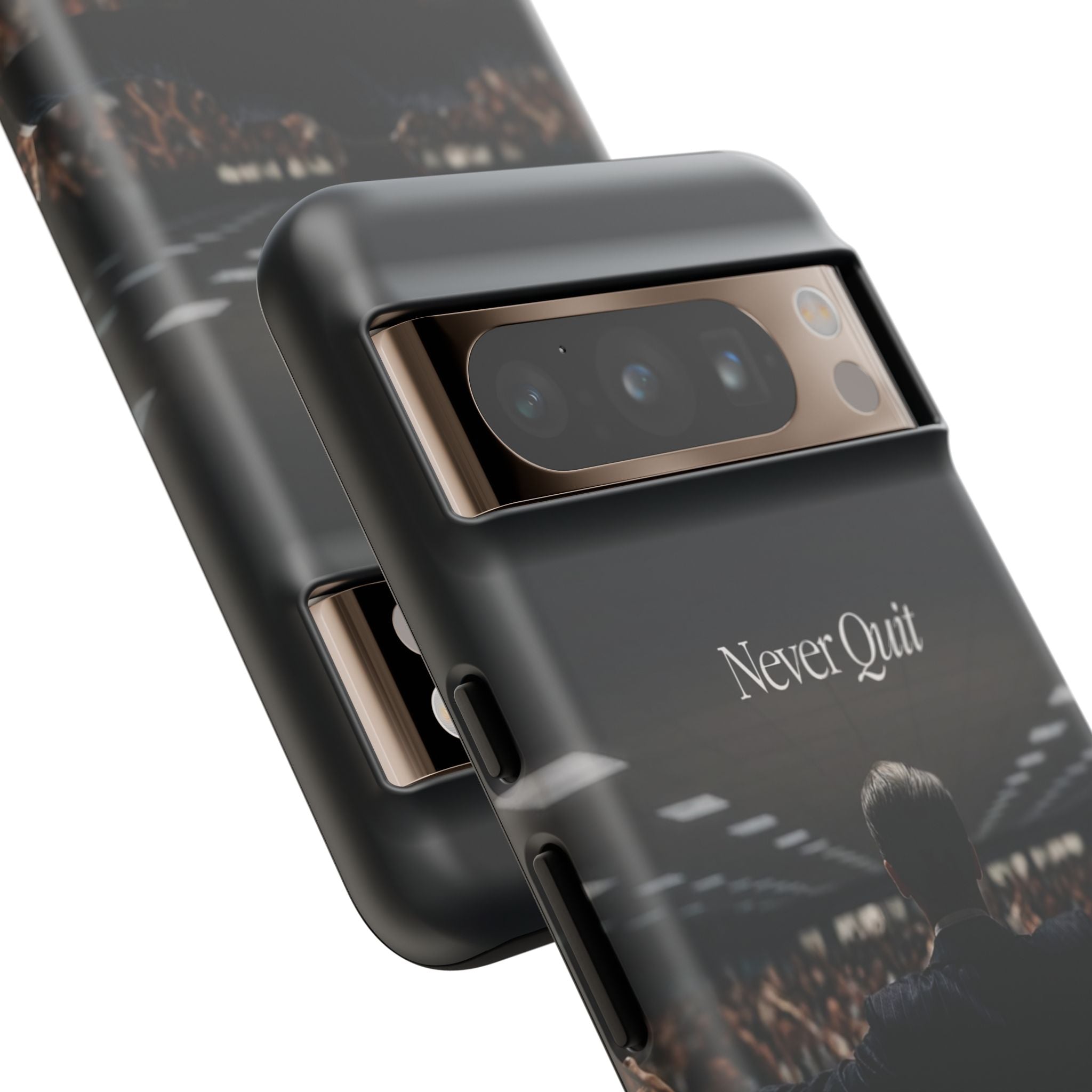 Never Quit Phone Case — Leader Crowd Dark Inspirational