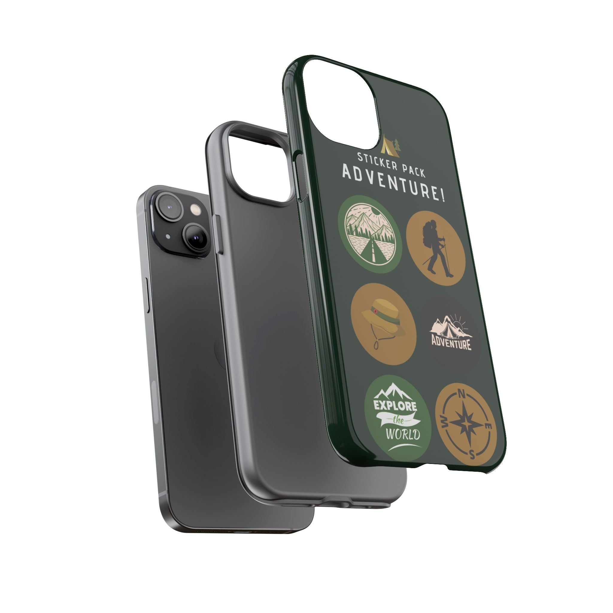 Adventure Hiking Phone Case — Outdoor Sticker Design