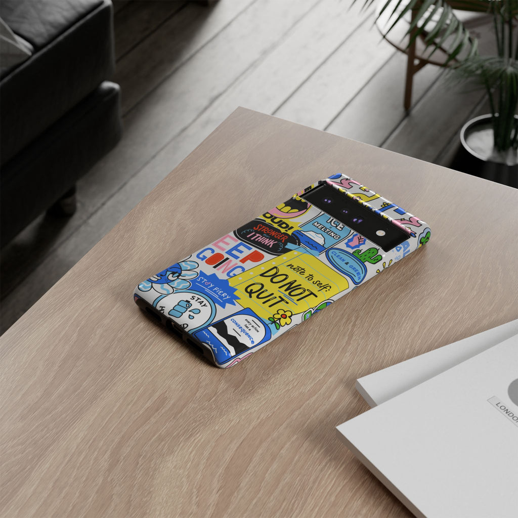 Optimist's Collage Phone Case — Colorful Positive Aesthetic
