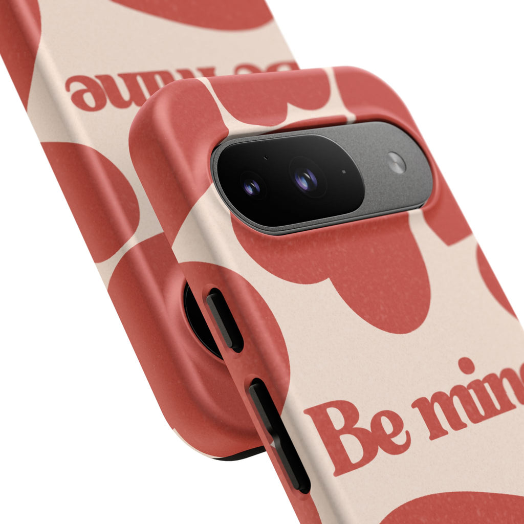 Be Mine Phone Case — Retro Hearts Terracotta Cream Romantic