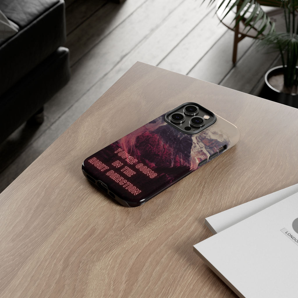 PEAK Motivational Phone Case — Word Art Minimal Design