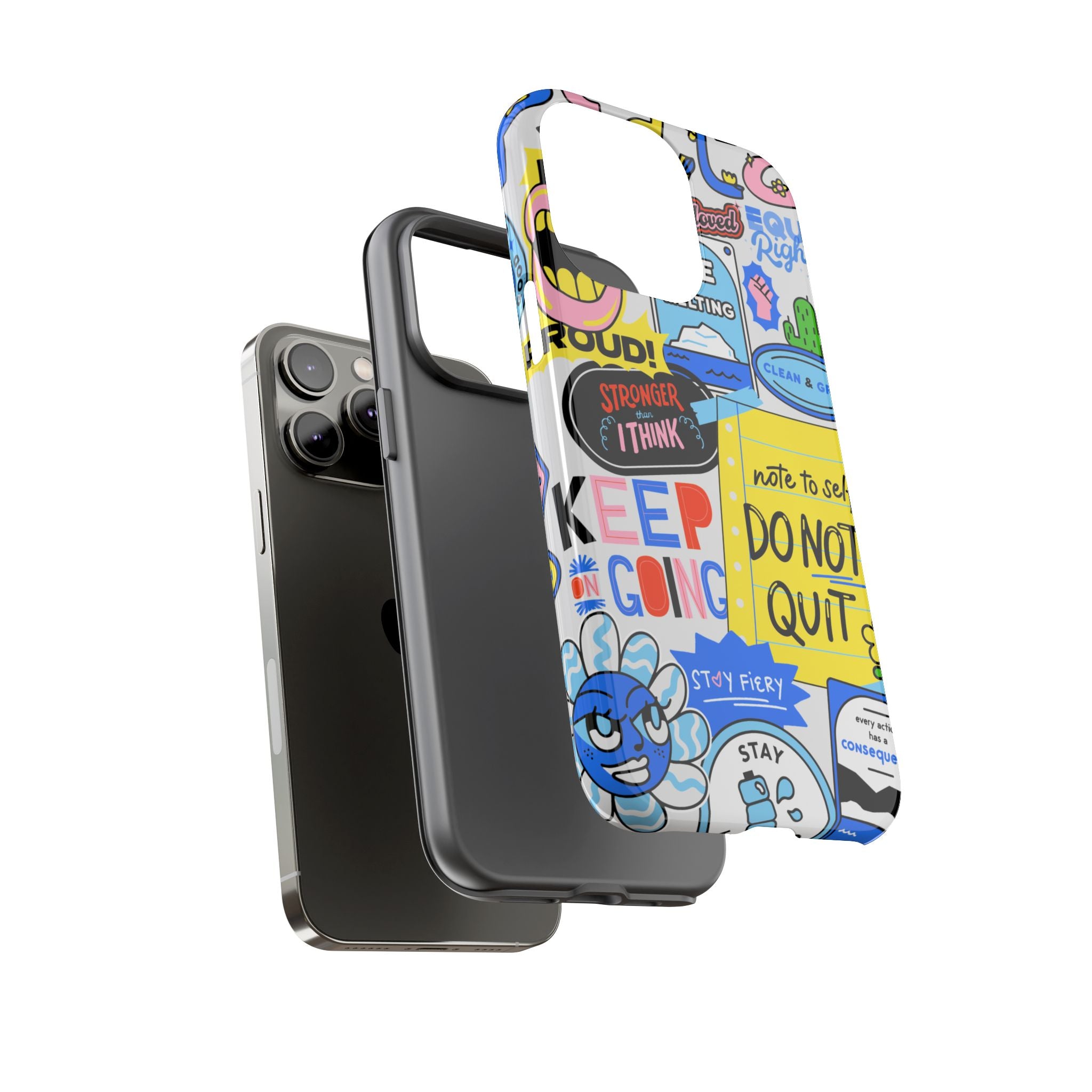 Optimist's Collage Phone Case — Colorful Positive Aesthetic