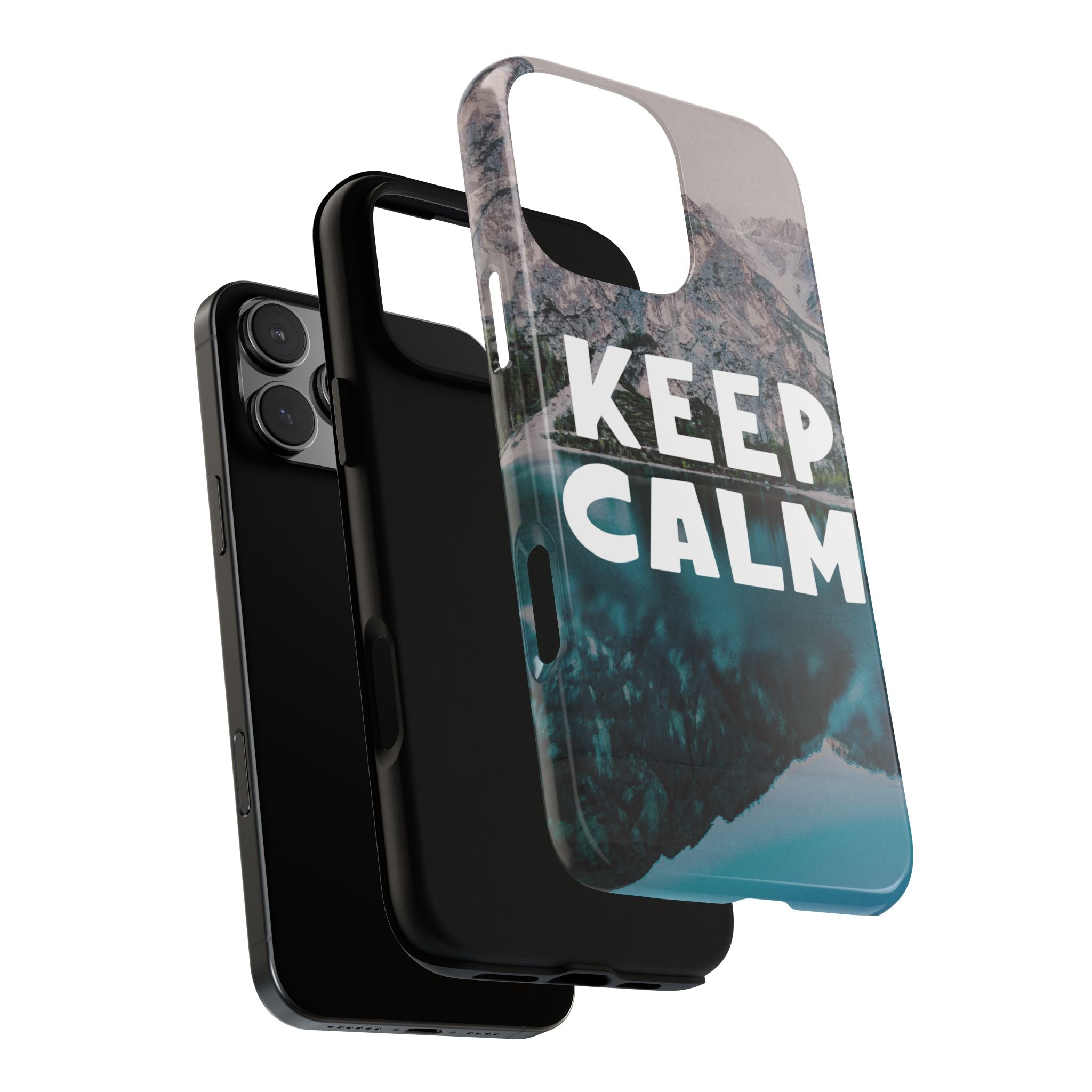 Keep Calm Phone Case — Minimalist Word Art Cover