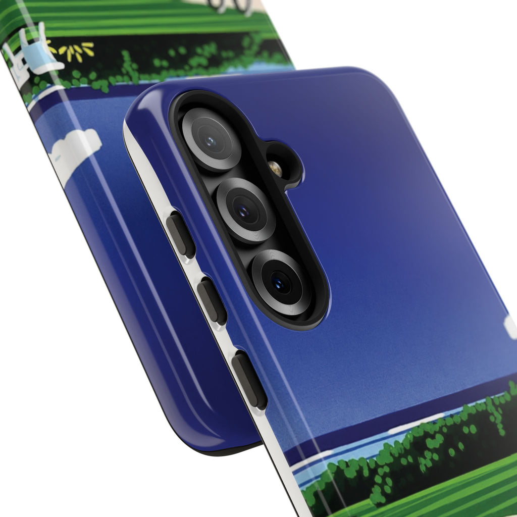 Poolside Phone Case — Bold Blue Summer Art Illustration