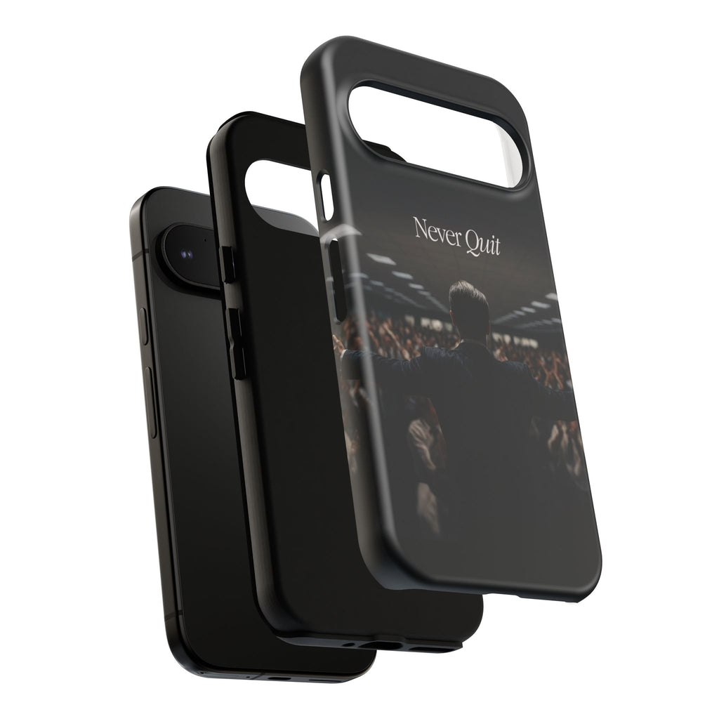Never Quit Phone Case — Leader Crowd Dark Inspirational
