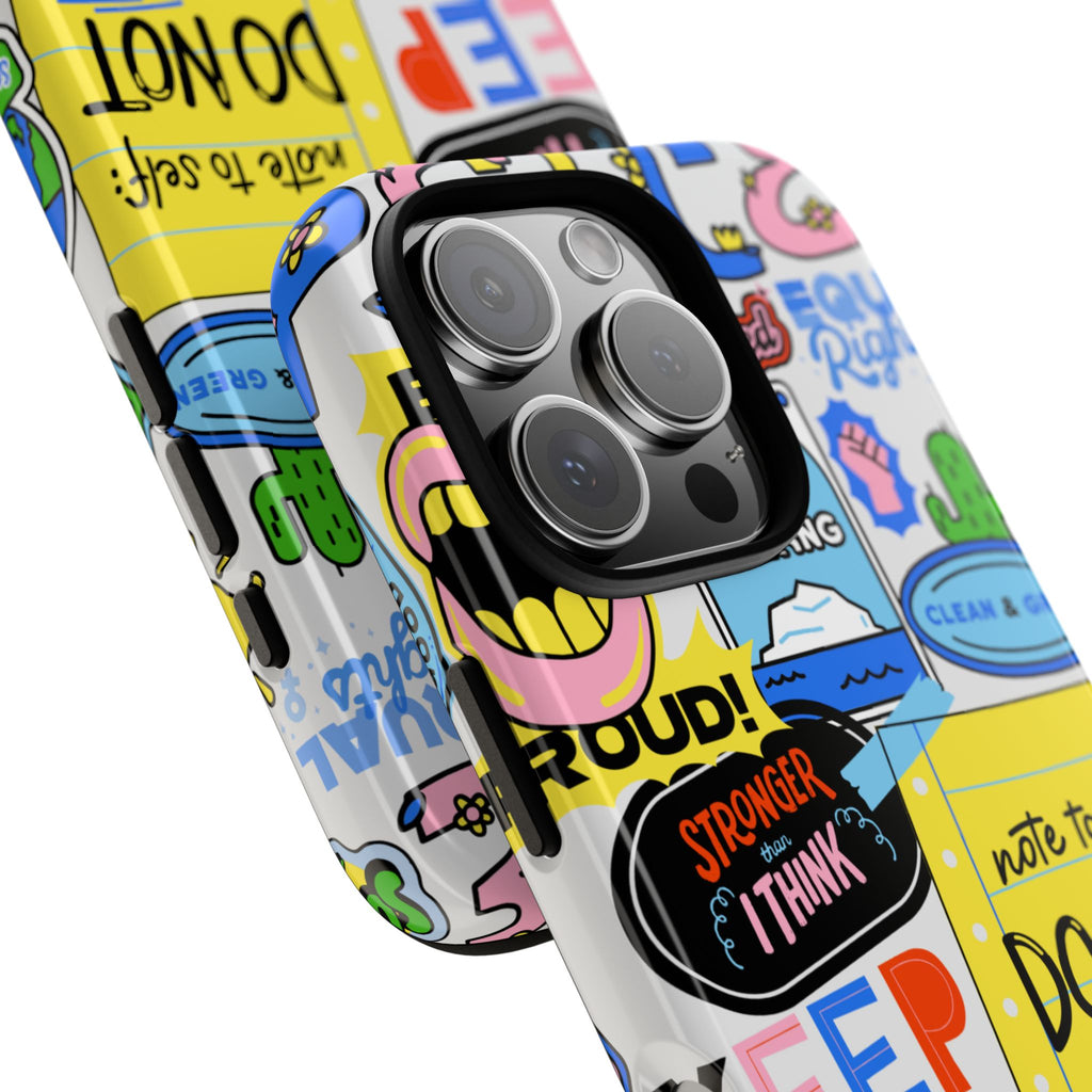 Optimist's Collage Phone Case — Colorful Positive Aesthetic