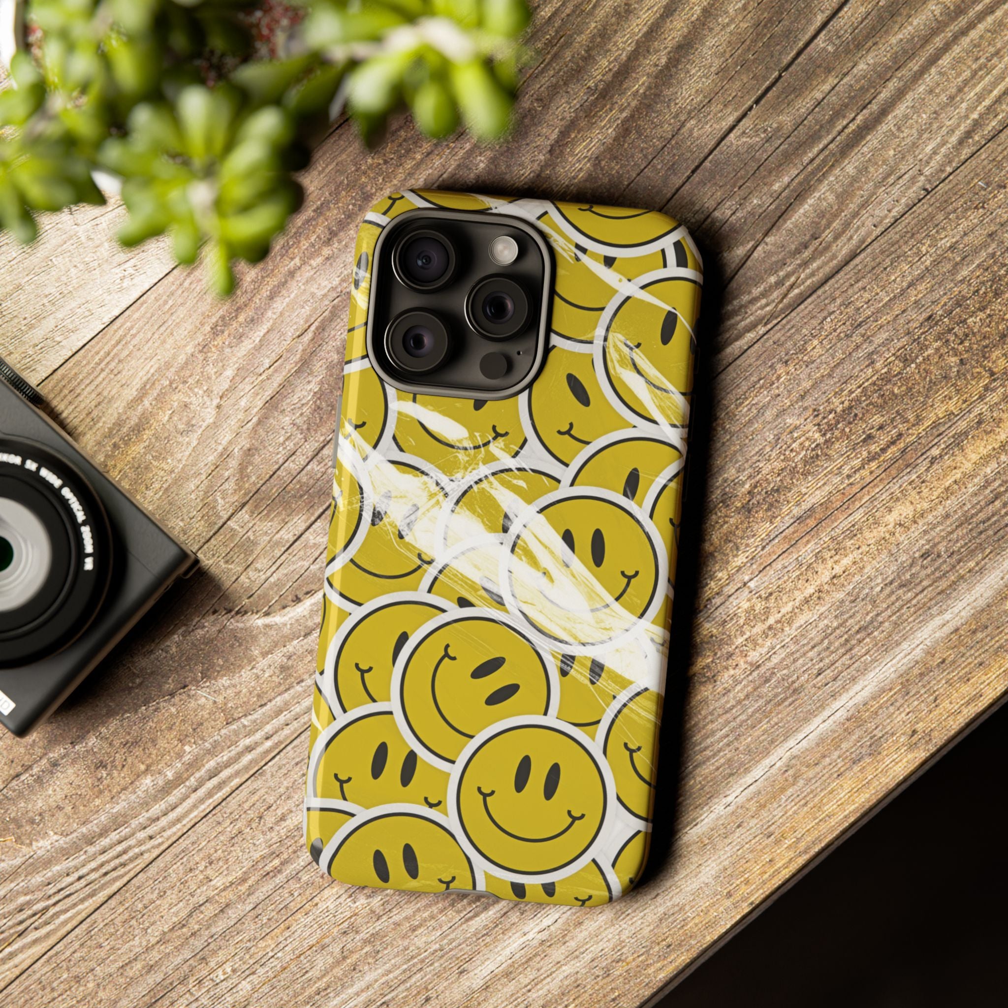 Smiley Face Phone Case — Happy Colorful Aesthetic Cover
