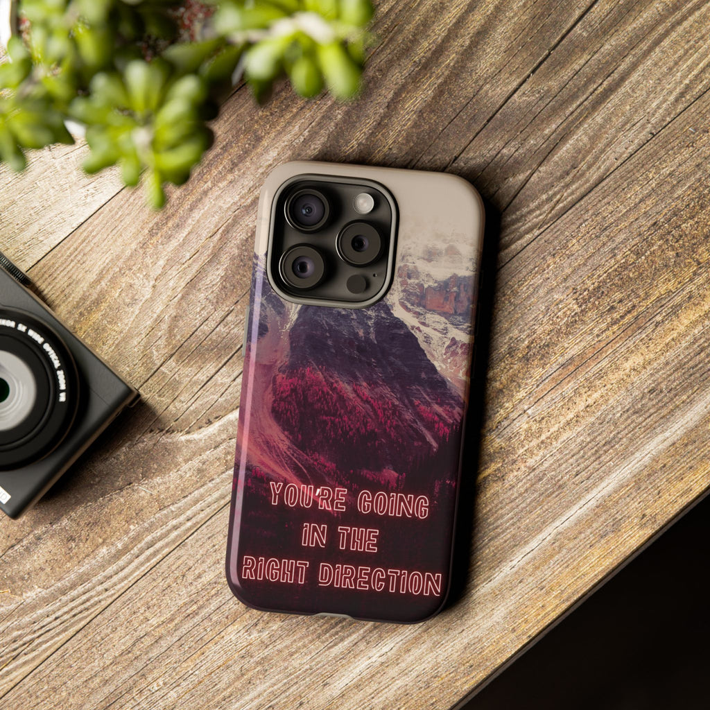 PEAK Motivational Phone Case — Word Art Minimal Design