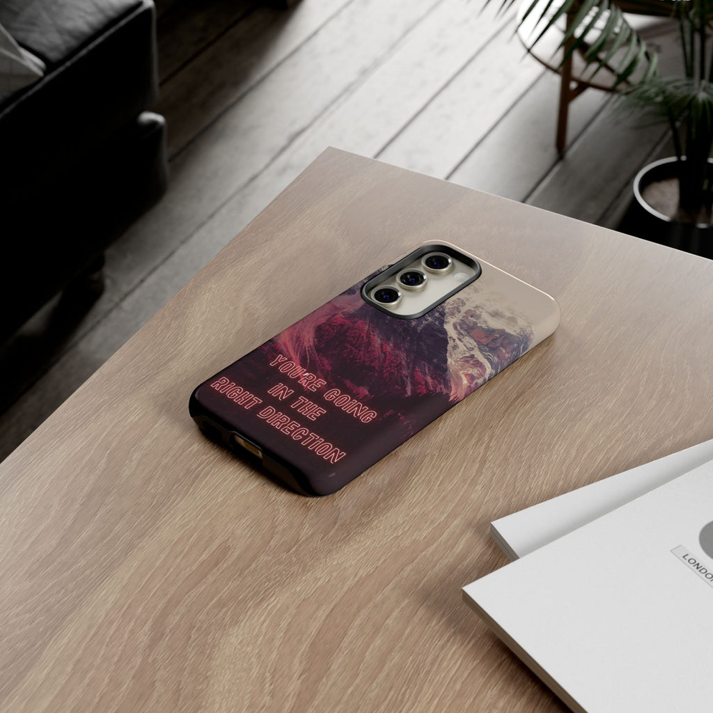 PEAK Motivational Phone Case — Word Art Minimal Design