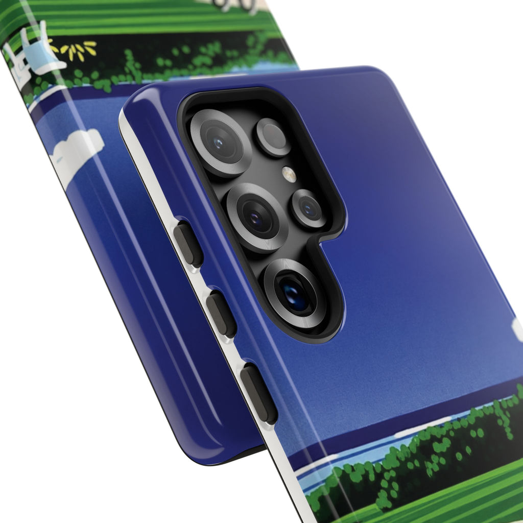 Poolside Phone Case — Bold Blue Summer Art Illustration