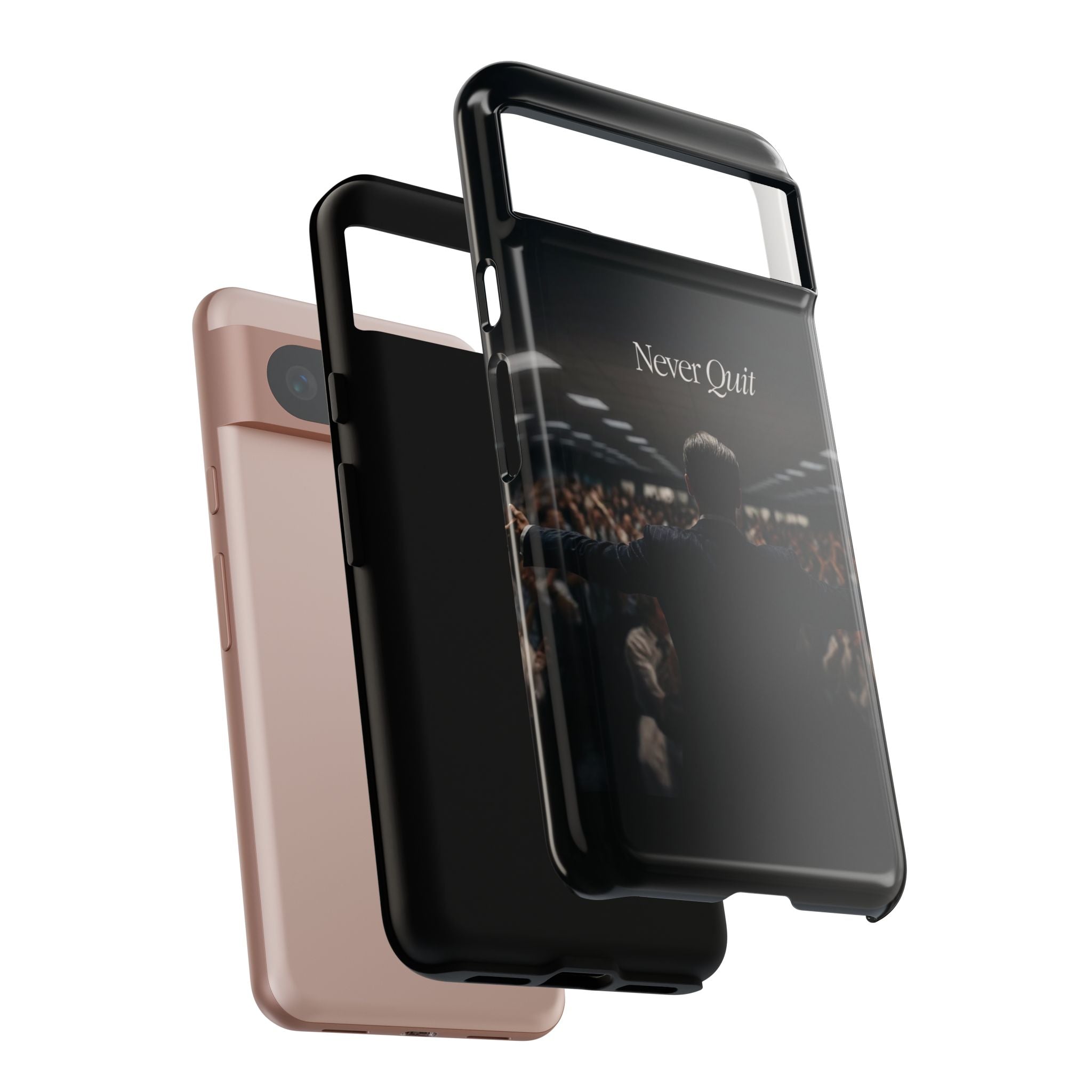 Never Quit Phone Case — Leader Crowd Dark Inspirational