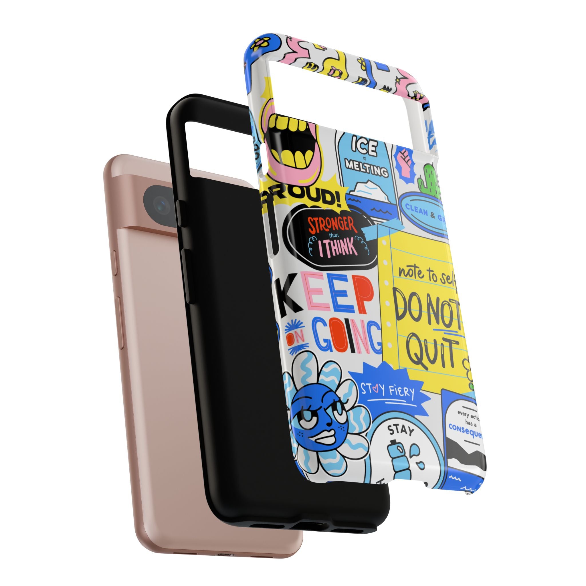 Optimist's Collage Phone Case — Colorful Positive Aesthetic