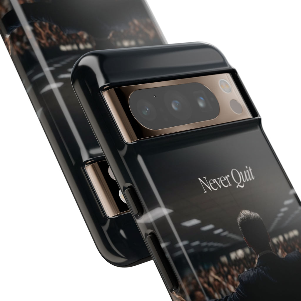 Never Quit Phone Case — Leader Crowd Dark Inspirational