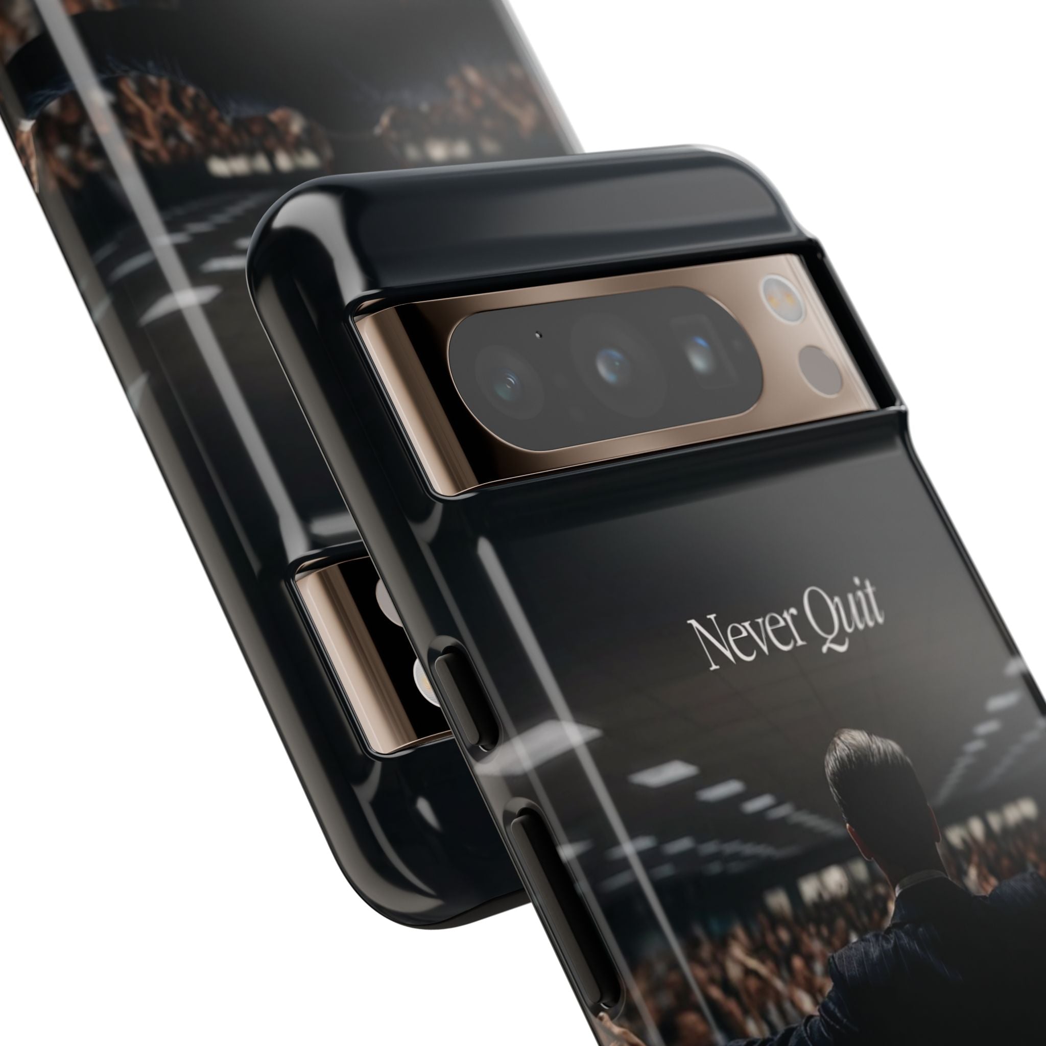 Never Quit Phone Case — Leader Crowd Dark Inspirational