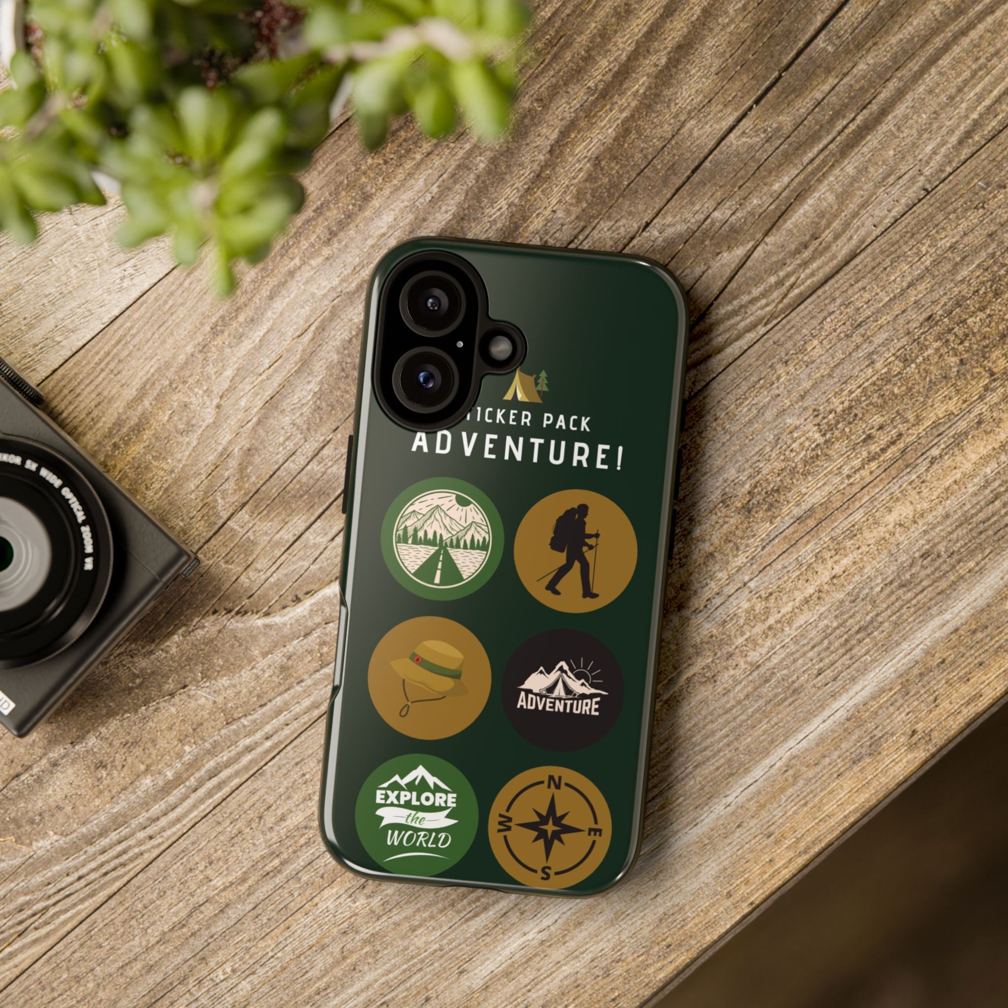 Adventure Hiking Phone Case — Outdoor Sticker Design