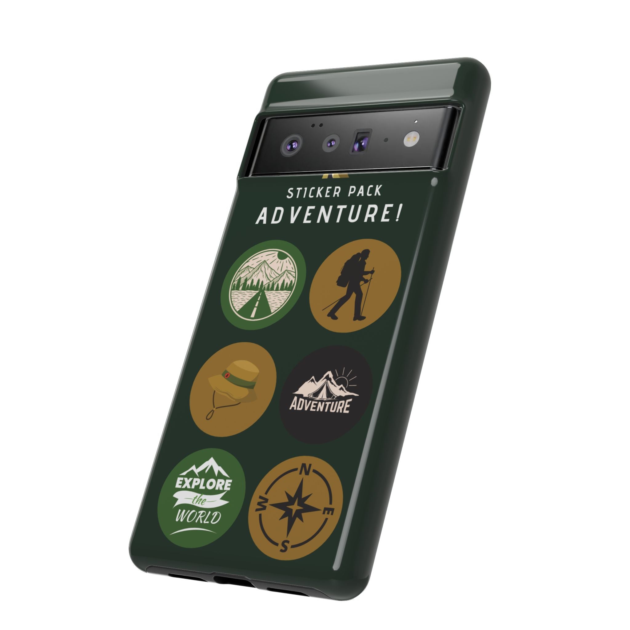 Adventure Hiking Phone Case — Outdoor Sticker Design