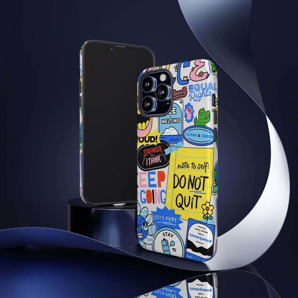 Optimist's Collage Phone Case — Colorful Positive Aesthetic
