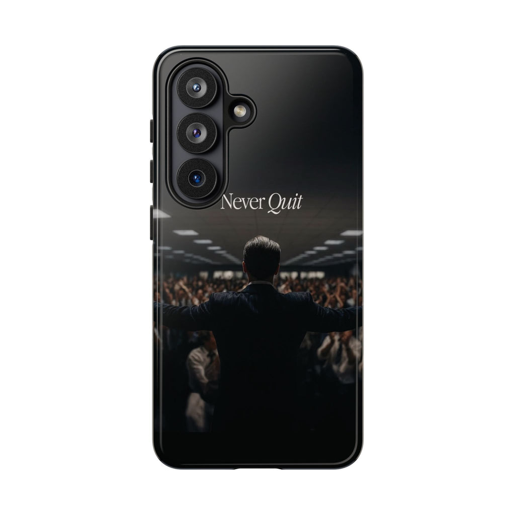 Never Quit Phone Case — Leader Crowd Dark Inspirational