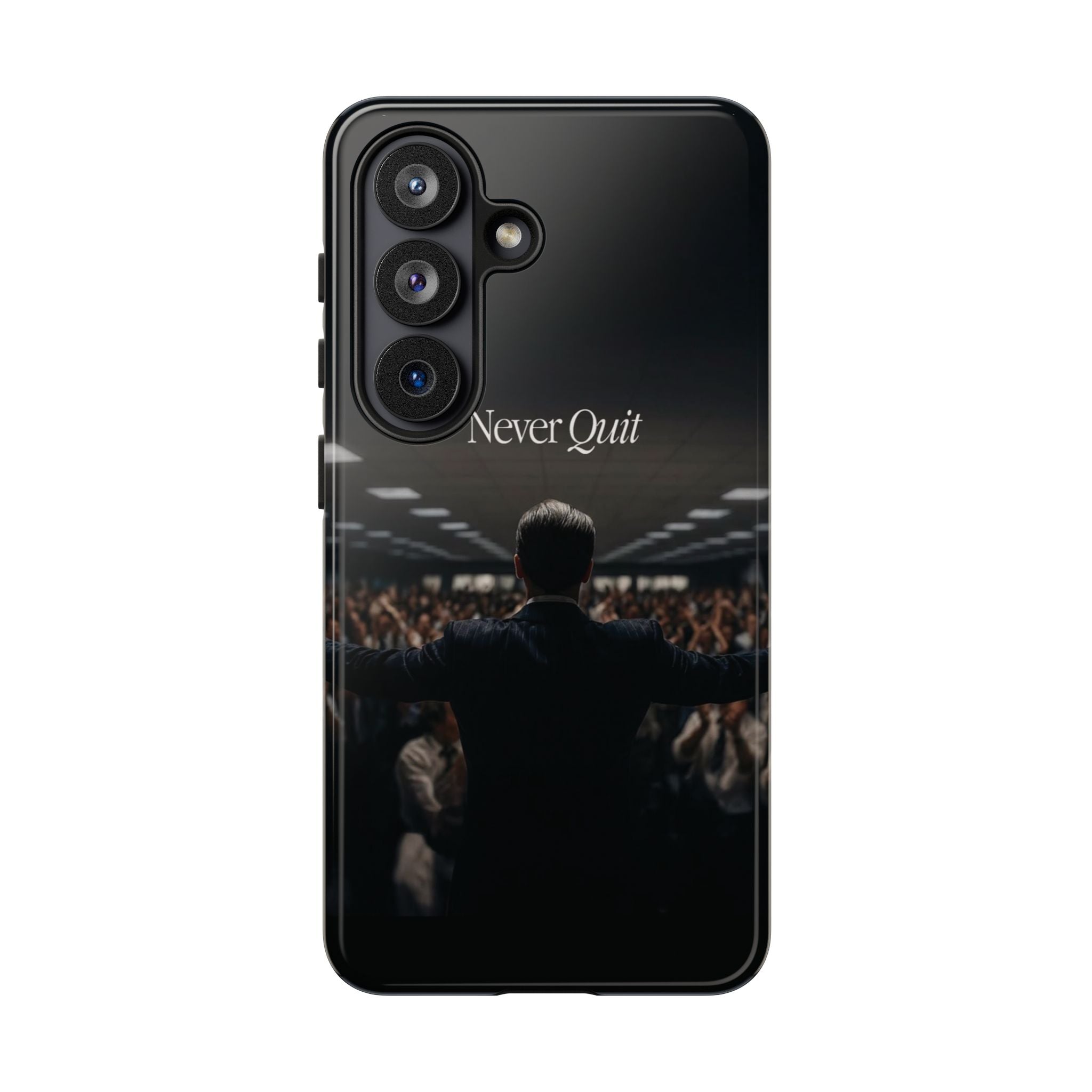 Never Quit Phone Case — Leader Crowd Dark Inspirational