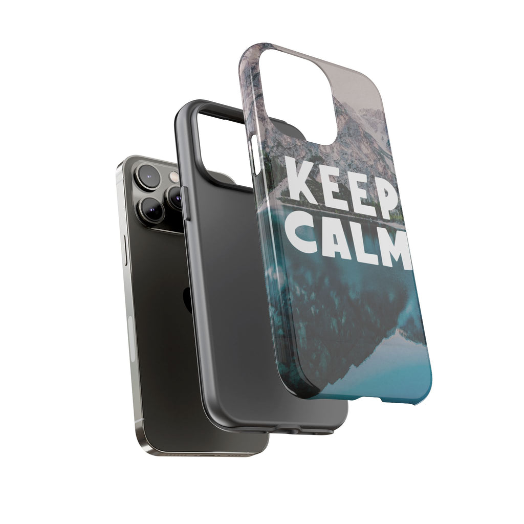 Keep Calm Phone Case — Minimalist Word Art Cover