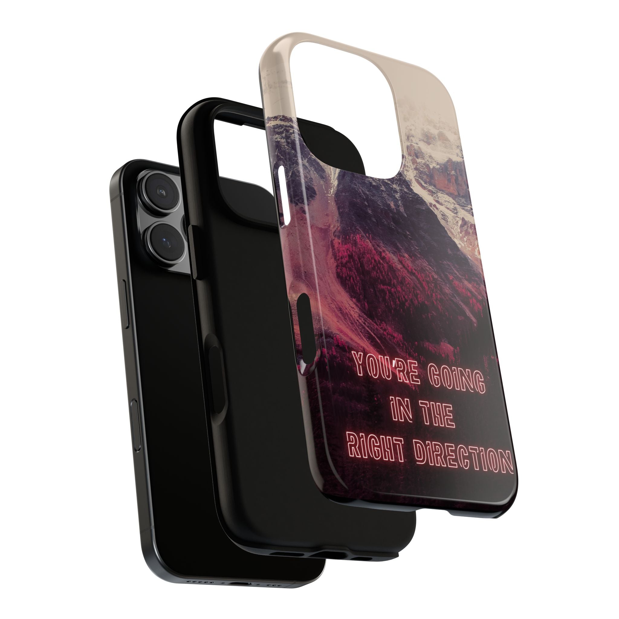 PEAK Motivational Phone Case — Word Art Minimal Design