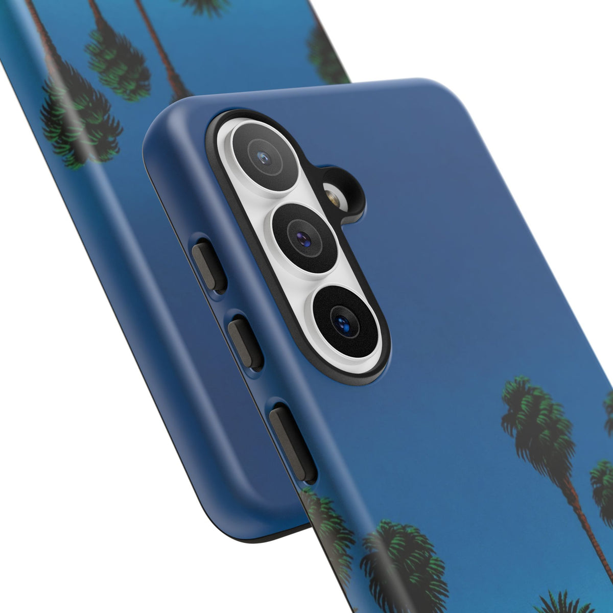Beach House Phone Case — Pastel Palm Trees Cobalt Blue Sky