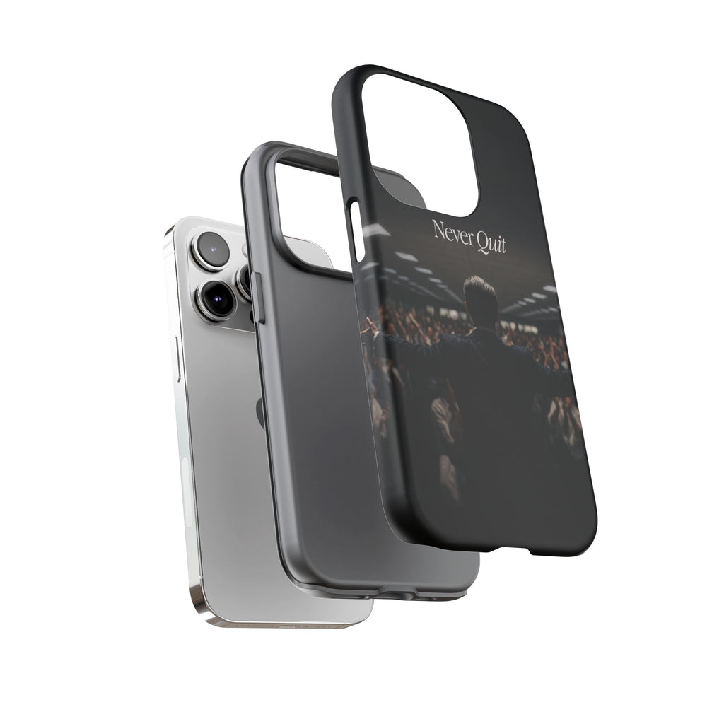 Never Quit Phone Case — Leader Crowd Dark Inspirational
