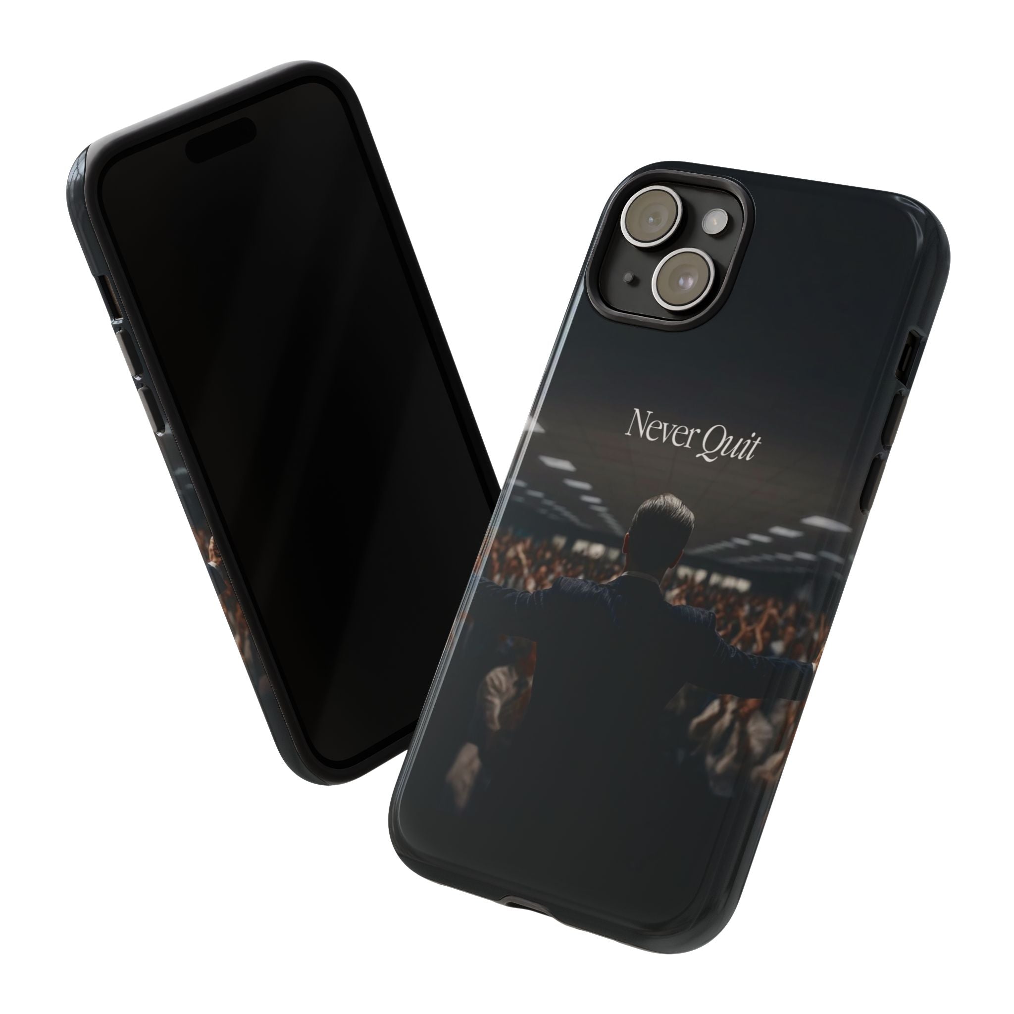 Never Quit Phone Case — Leader Crowd Dark Inspirational