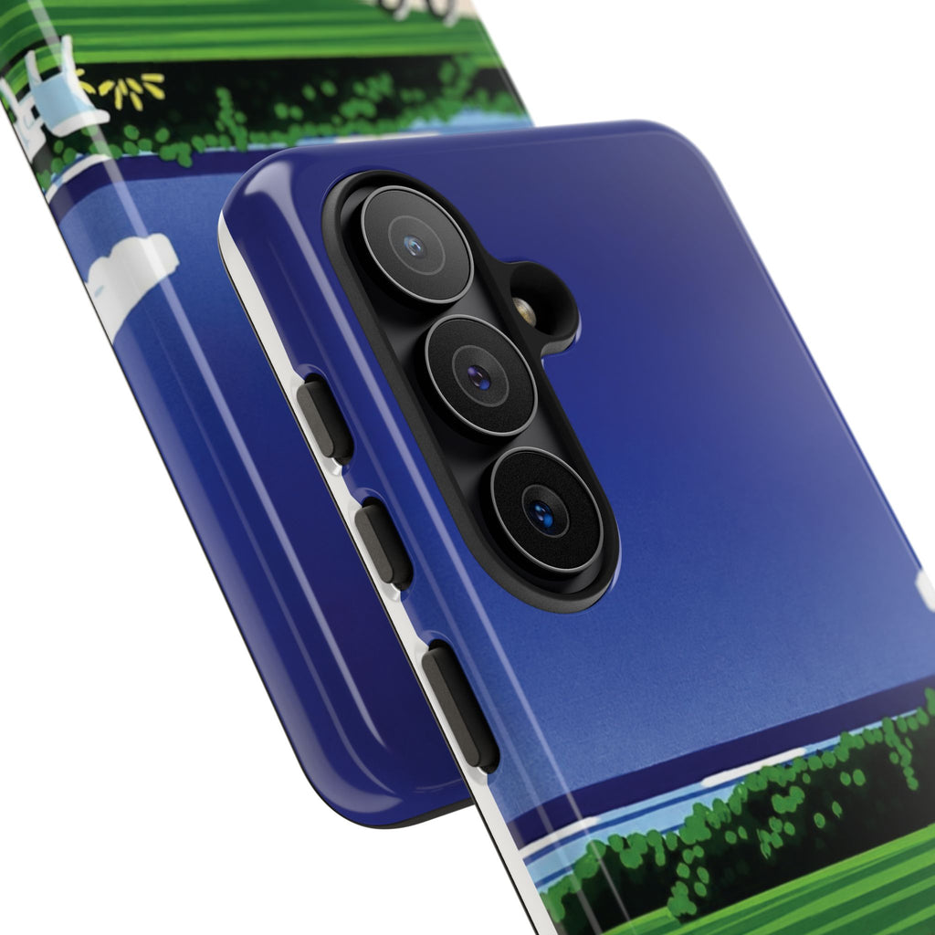 Poolside Phone Case — Bold Blue Summer Art Illustration