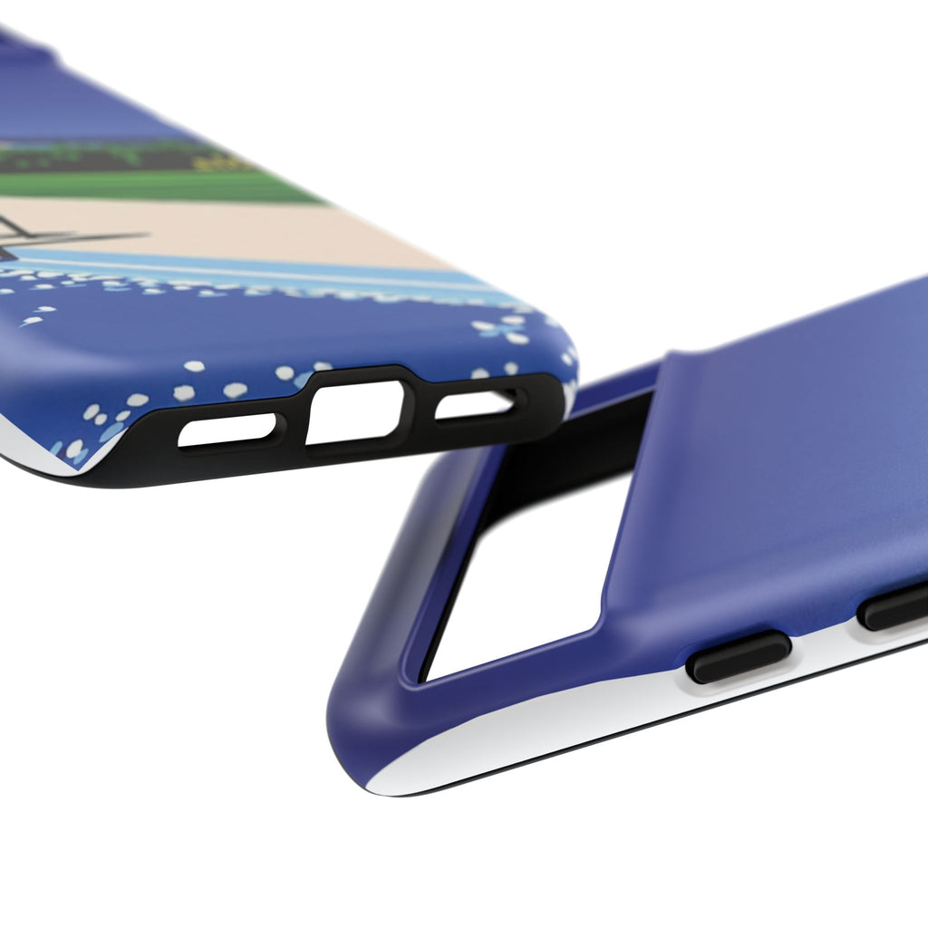 Poolside Phone Case — Bold Blue Summer Art Illustration