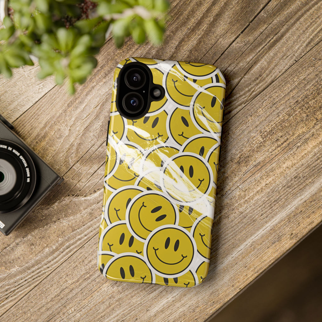 Smiley Face Phone Case — Happy Colorful Aesthetic Cover