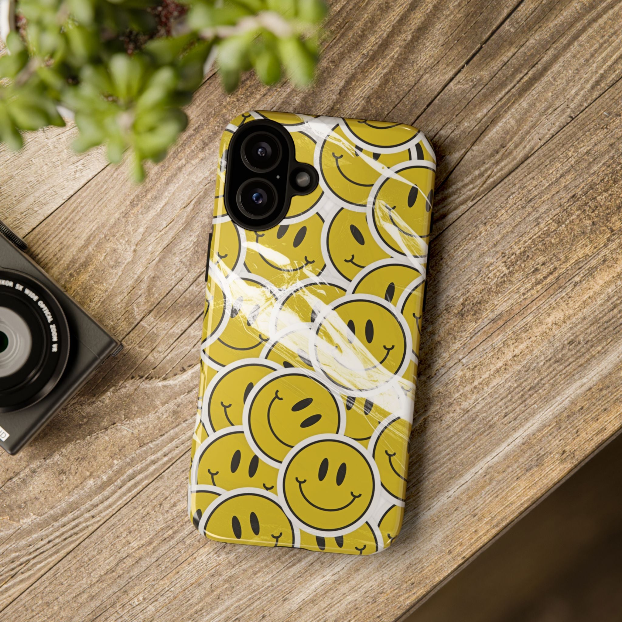 Smiley Face Phone Case — Happy Colorful Aesthetic Cover