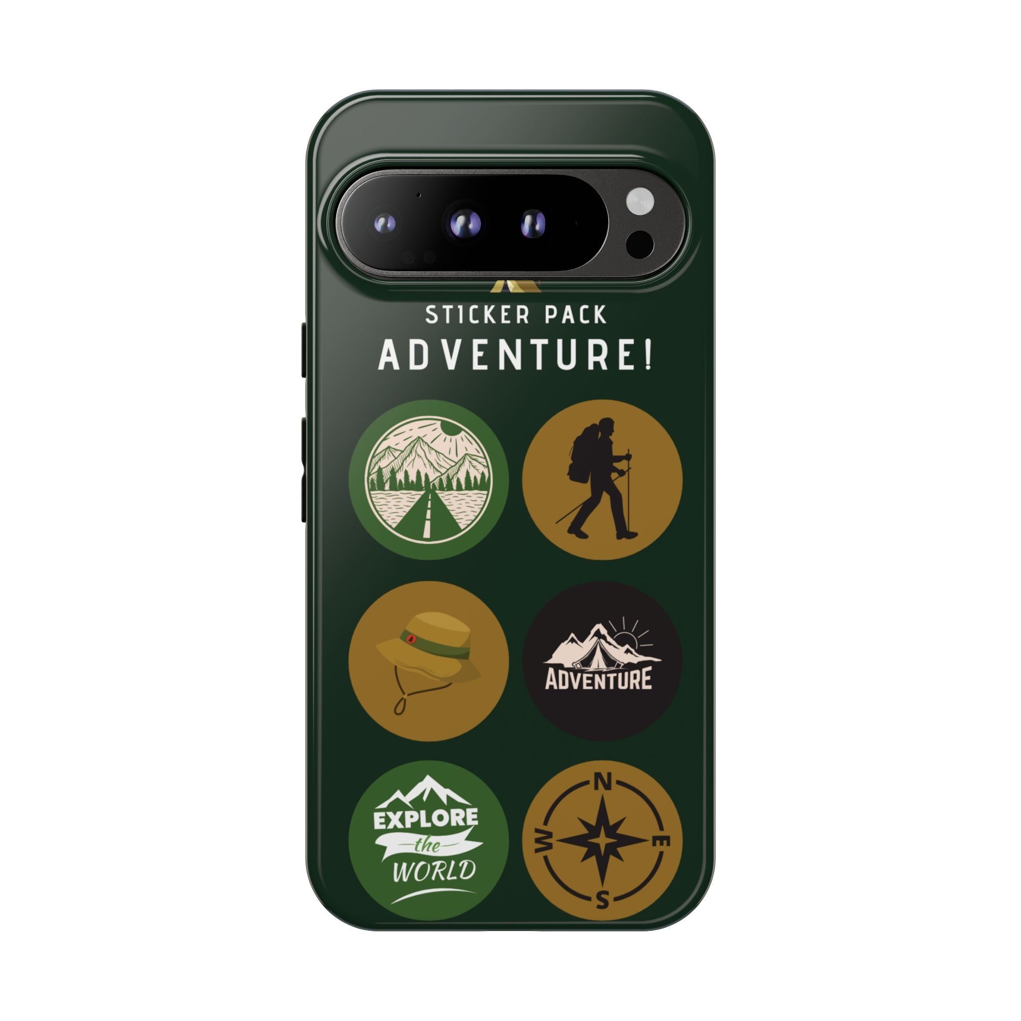Adventure Hiking Phone Case — Outdoor Sticker Design