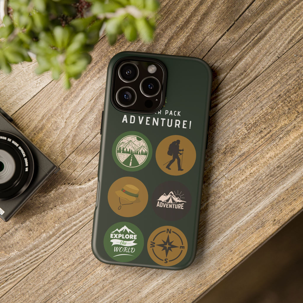 Adventure Hiking Phone Case — Outdoor Sticker Design