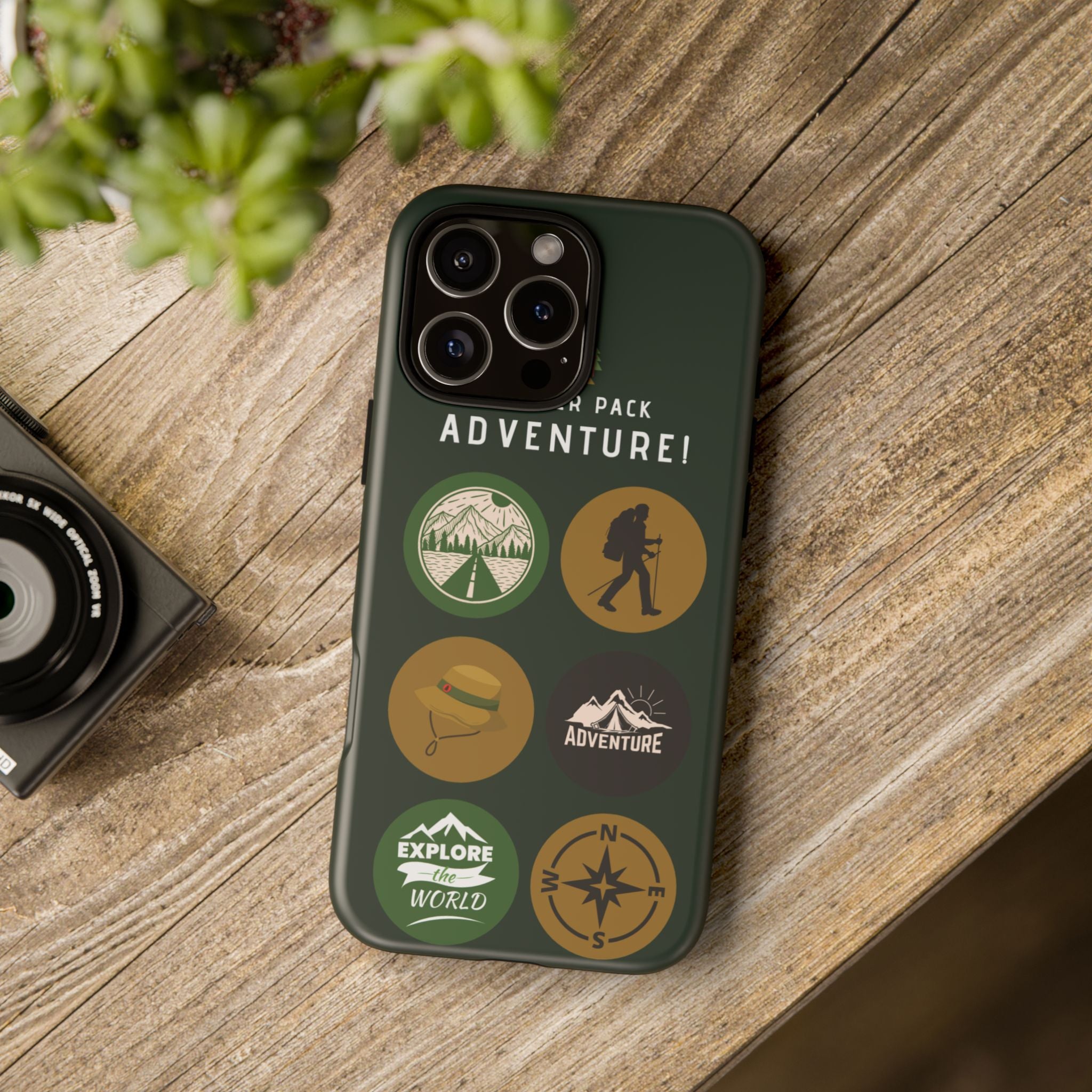 Adventure Hiking Phone Case — Outdoor Sticker Design